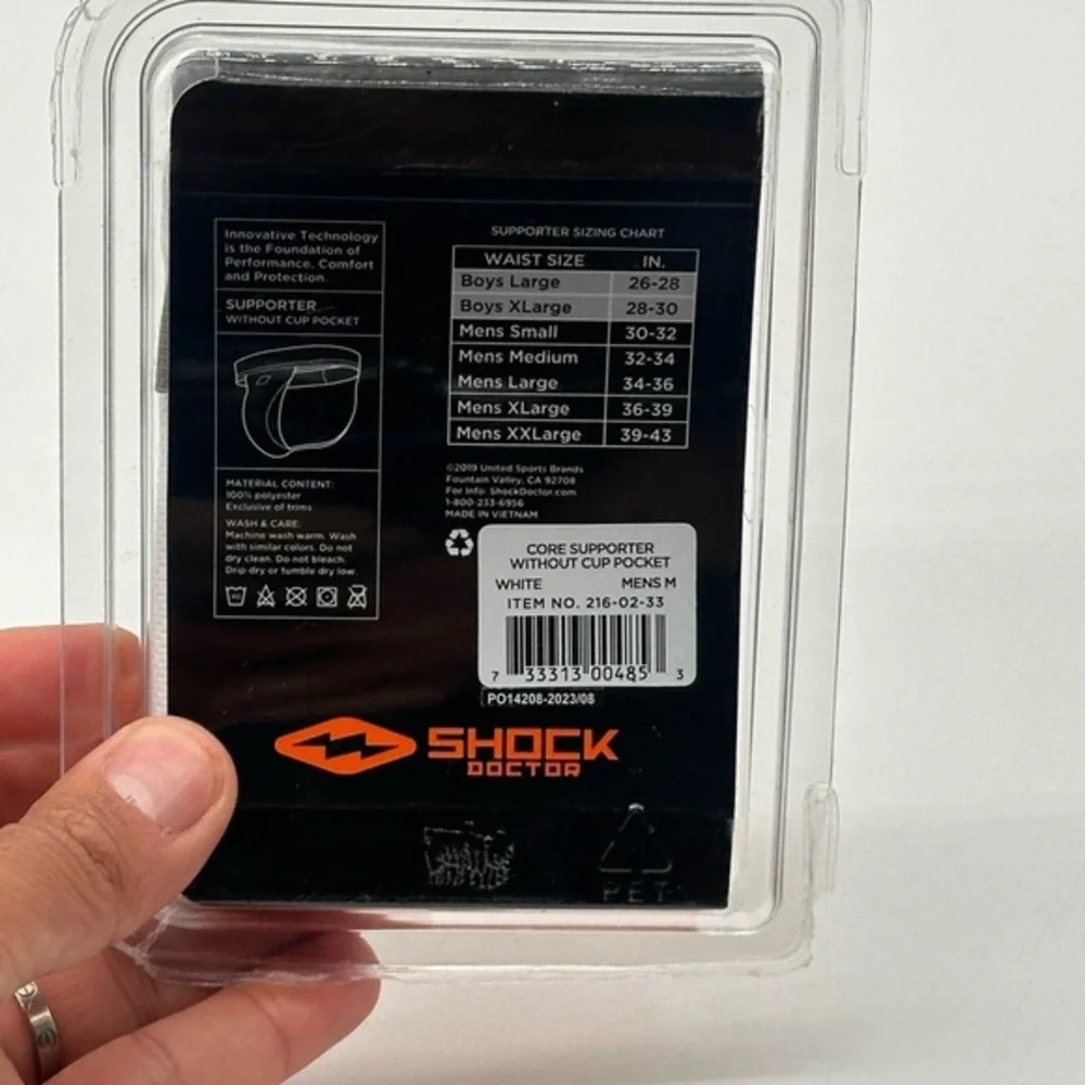 Shock Doctor Core Supporter Without Cup Pocket Mens‎ M 32-34 Brand New